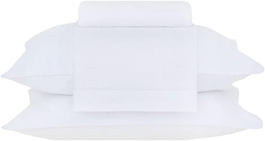 Buddemeyer Jogo de Cama Queen Percal 180 Fios Basic Percalle 100% Algodão Penteado Branco 4 peças