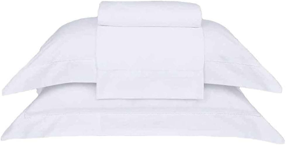 Buddemeyer Jogo de Cama King Cetim 300 Fios Buddemeyer Bud Vision New Colors II 100% Algodão Penteado Branco 4 peças