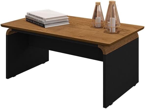 Mesa de Centro Sala de Estar Lilibeth Cor: Naturale/Preto Fosco - Imagem 4