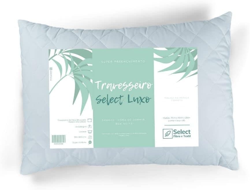 Travesseiro TRP Imports Select Fibras Luxo 50x70 Fibra de Silicone