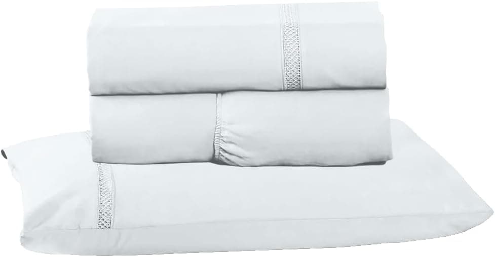 Jogo de Lençol Liso Ponto Infinity 03 Peças Micropercal 400 Fios Toque Macio Cor (BRANCO, SOLTEIRO) - Imagem 3