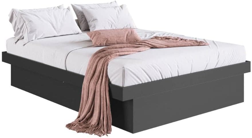 Cama Box Casal Queen com Baú Cb1160 158x198cm Haste Articulável de Aço Grafite - Art In Móveis