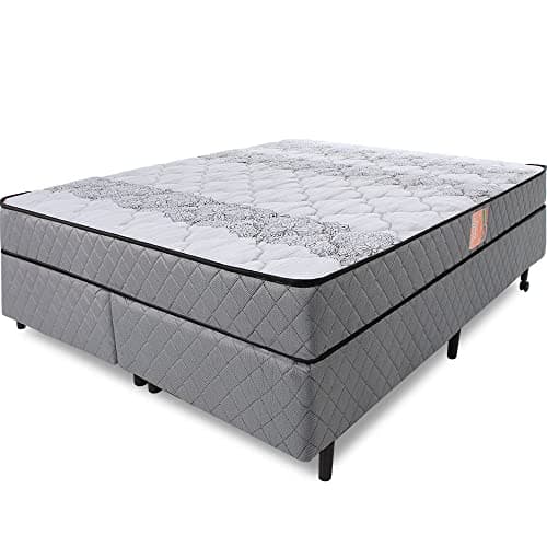 Cama Box Colchão King Firme Espuma D33 Antialérgico Certificado 193x203x51cm - BF Colchões