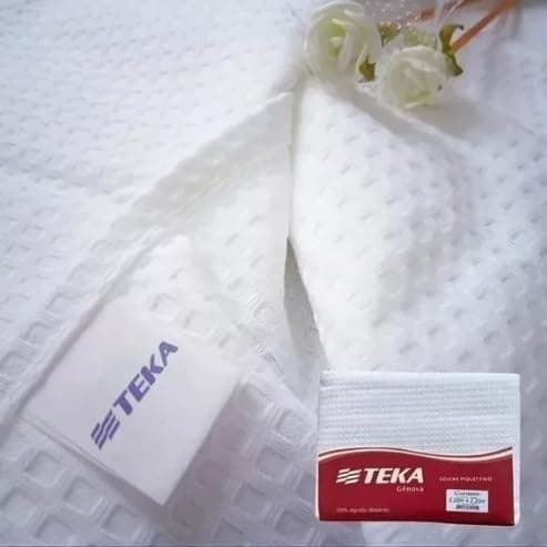 Colcha 100% Algodão Piquet Gênova Teka Luxo (BRANCO, CASAL) - Imagem 4