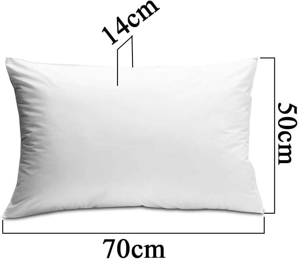 Kit 4 Travesseiro Antialérgico Percal 180 Fios Ecoplumas Fibra Siliconada Macio Lavável 50x70x14cm BF Colchões - Imagem 4