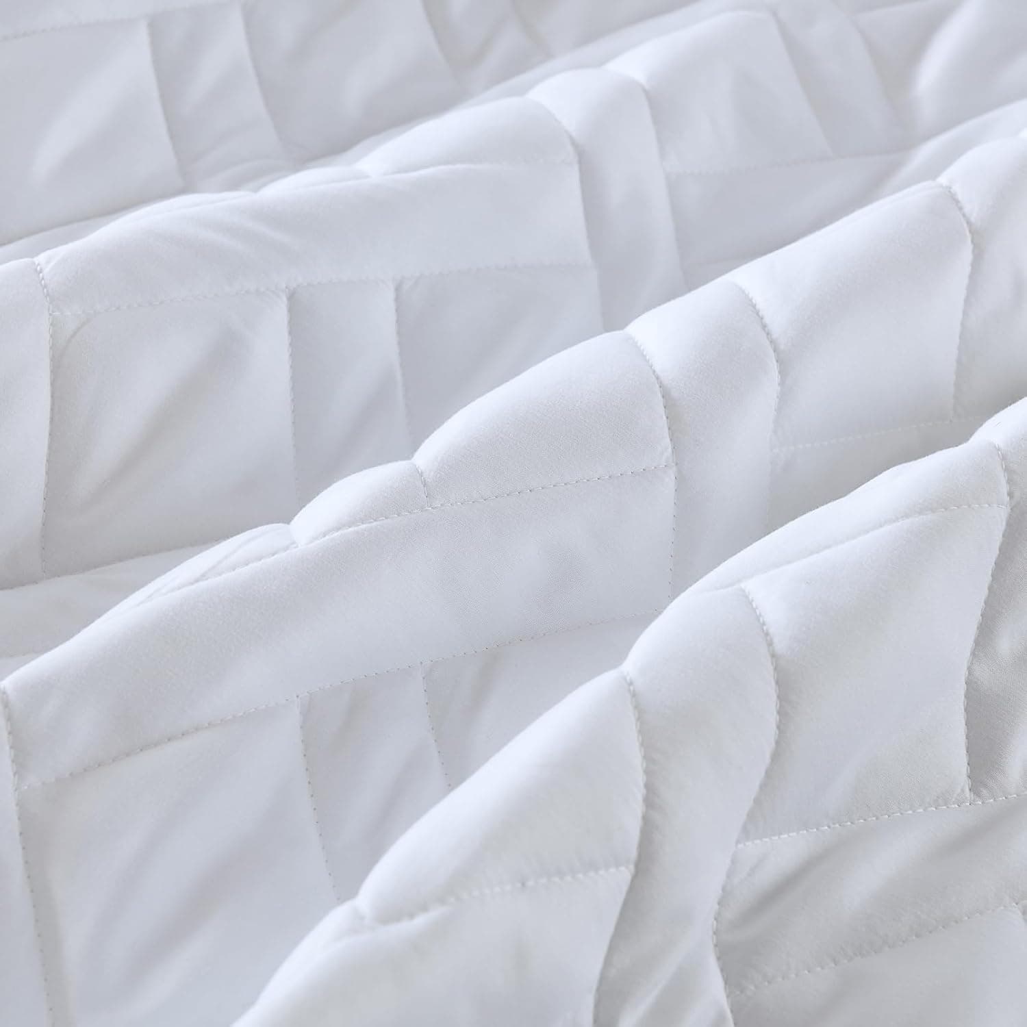 Conjunto de colcha pré-lavada, Branco, King - Imagem 4