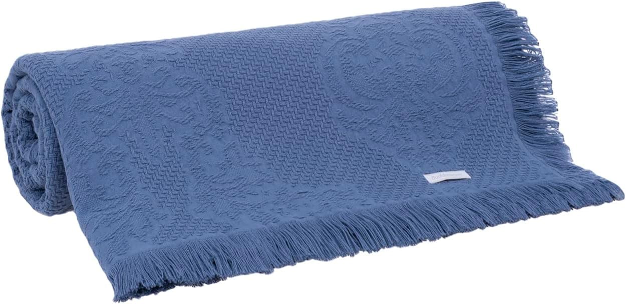 Colcha King Buddemeyer Medalhão 100% Algodão Azul