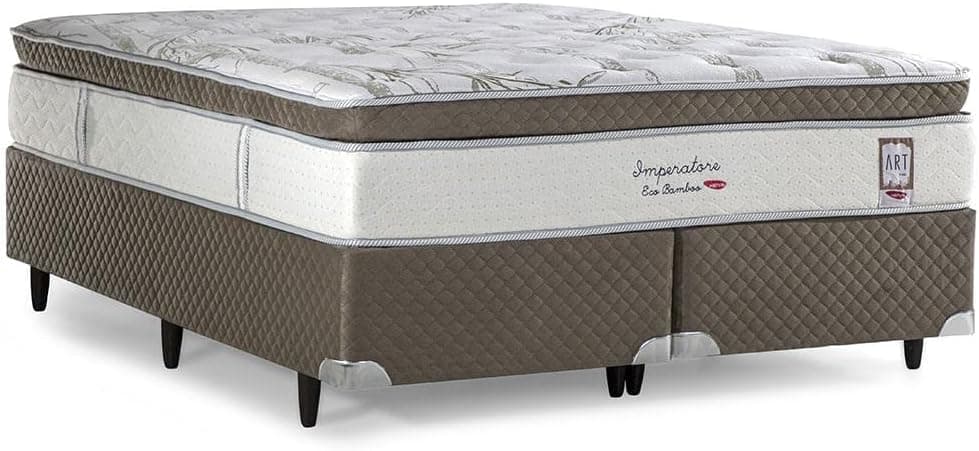 Cama Box Herval Queen Imperatore, 73x158x198 cm, Molas Ensacadas
