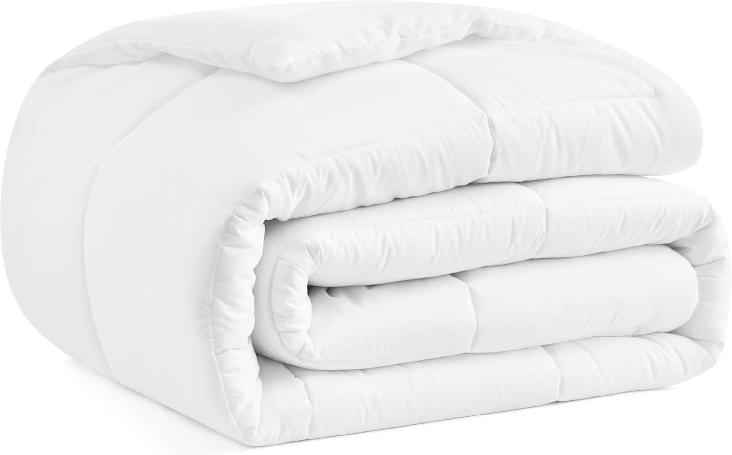 CASUAL LIVING Edredom King com enchimento de edredom refrescante leve acolchoado edredom branco todas as estações reversível macio roupa de cama alternativa lavável na máquina, king, branco