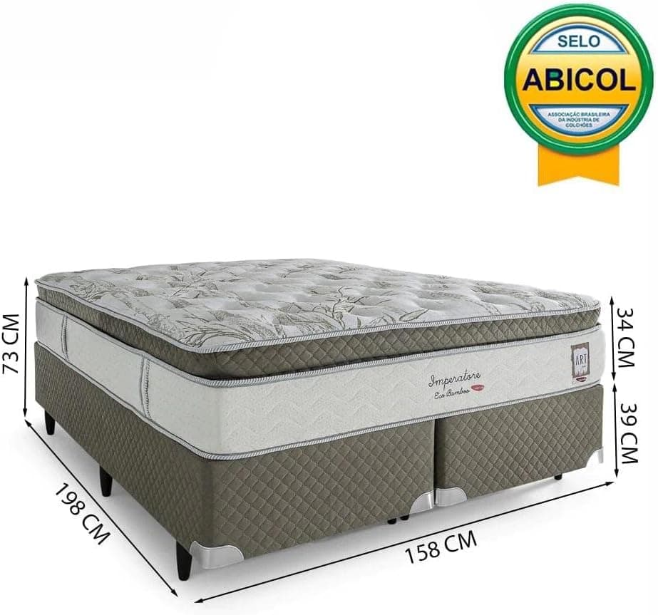 Cama Box Herval Queen Imperatore, 73x158x198 cm, Molas Ensacadas - Imagem 4