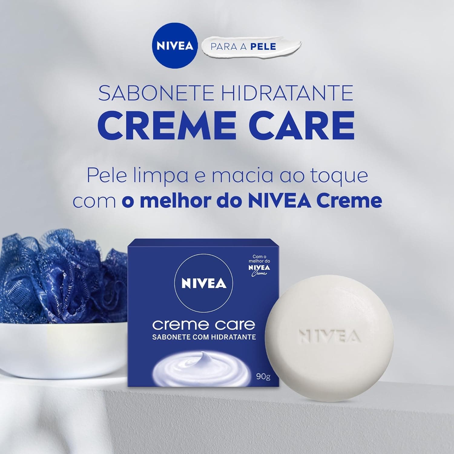 NIVEA Sabonete em Barra Creme Care Promo 6 un. 90g - Limpa e deixa a pele macia mesmo após o banho, com glicerina, fragrância NIVEA Creme e o exclusivo ingrediente Eucerit - Imagem 3