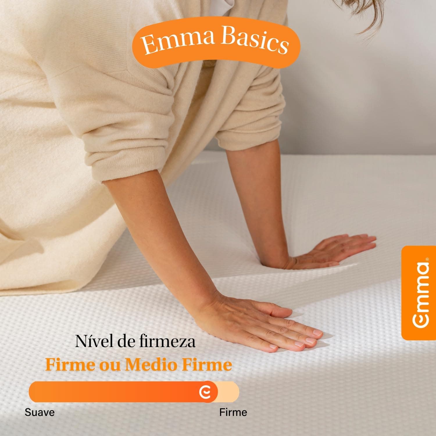 Colchão Queen de espuma D28 Emma Basics 17cm – com tecnologia alemã, 100 noites de teste e 5 anos de garantia. - Imagem 4