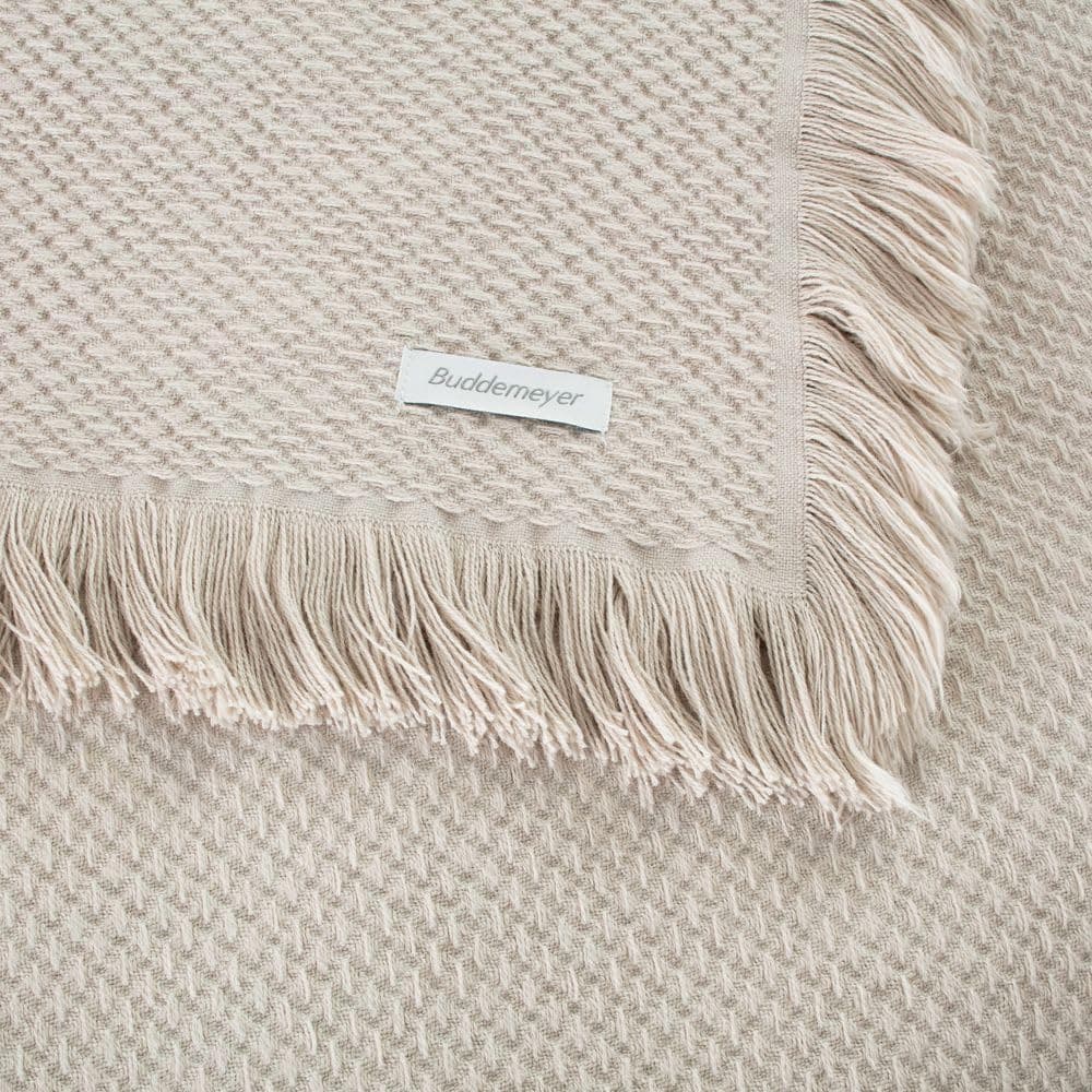 Colcha King Buddemeyer Jacque 100% Algodão Bege - Imagem 4