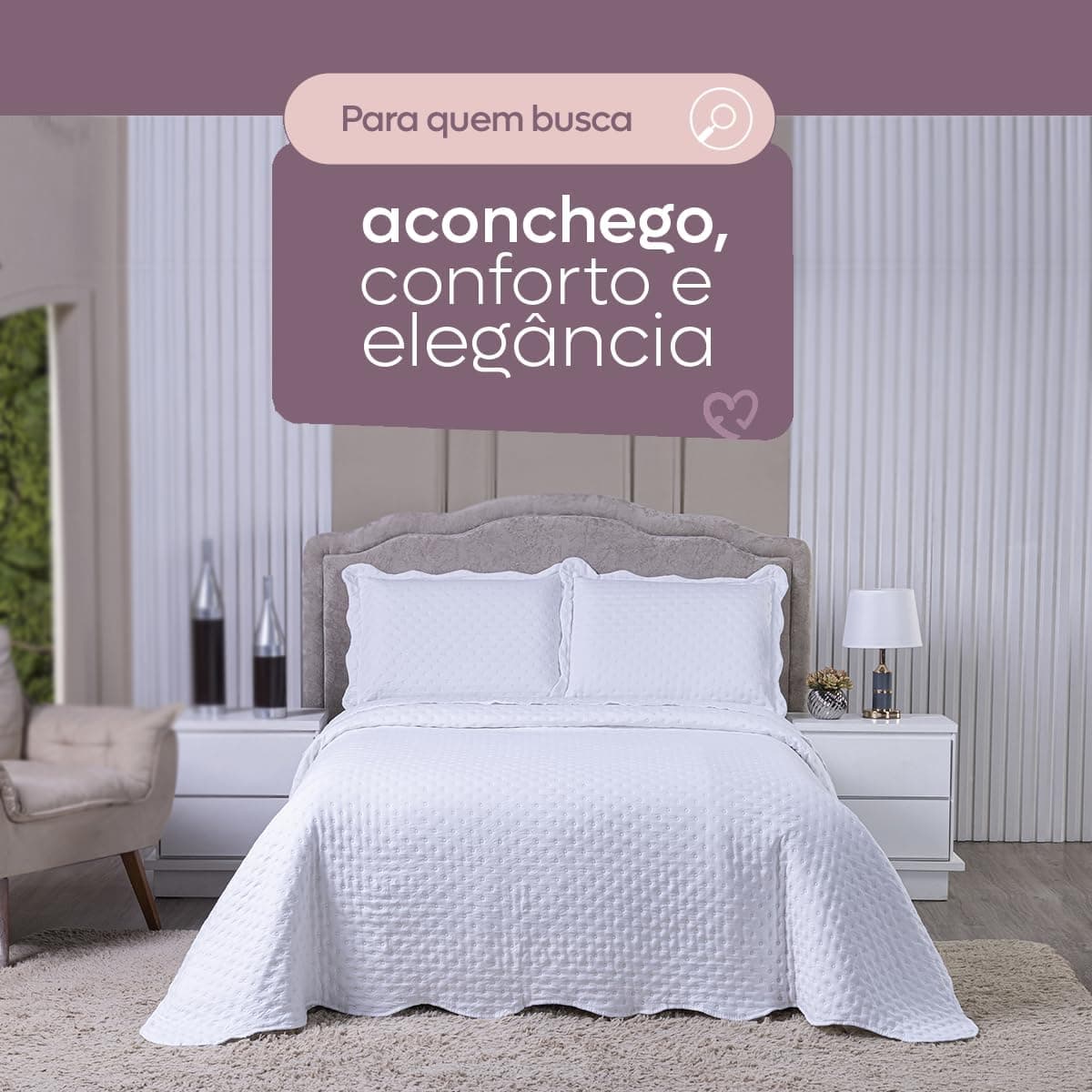 Kit Colcha Balle Para Cama Queen 400 Fios Dupla Face 3 Peças Cores Lisas Tecido Piquet Toque Mácio Acompanha Cobre Leito e 2 Porta Travesseiros (Branco, Casal Queen (240x260cm) - Imagem 4