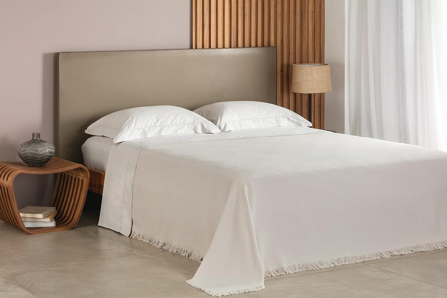 Buddemeyer Colcha King In Design 100% Algodão Bege - Imagem 3