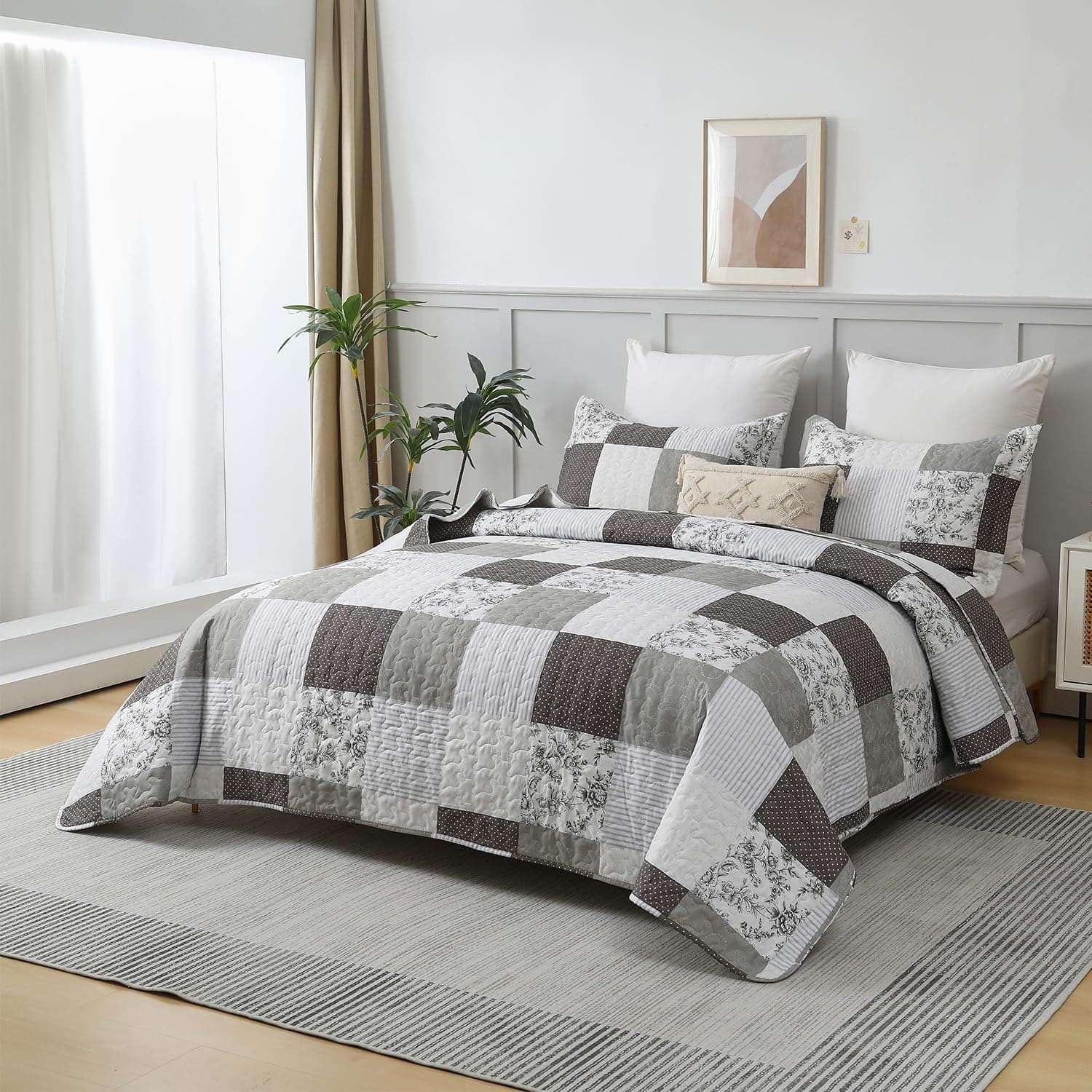 Colcha Yc Flowers, Branco, King - Imagem 3