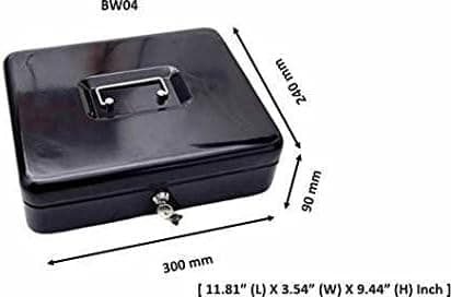 Caixa cofre SentrySafe Money Safe CB-12, com bandeja para dinheiro e fechadura com chave, preta - Imagem 4