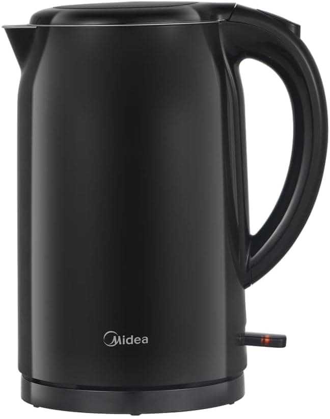 Midea Chaleira Elétrica Preta 1,7L Double Wall -127V, 1200W, KDW17P1