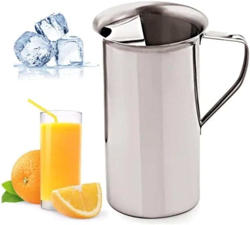 JARRA EM INOX COM APARADOR SEPARADOR DE GELO GRANDE 1800ML PREMIUM LUXO - Imagem 3