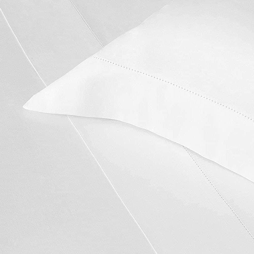 Buddemeyer Jogo de Cama Queen Cetim 300 Fios Bud Vision New Colors II 100% Algodão Penteado Branco 4 peças - Imagem 4