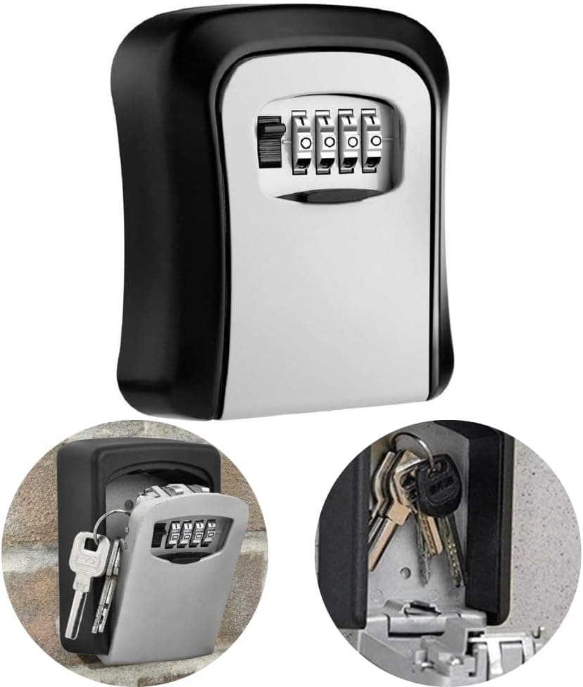 Mini Cofre Caixa De Guarda Chaves Segredo – Cofre com Senha para Parede com Capacidade Para Até 6 Chaves - FlySea - Imagem 4