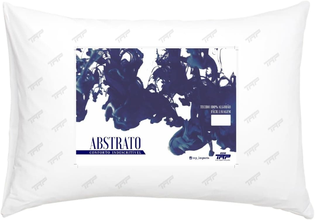 Travesseiro TRP Imports Abstrato Luxo Fibra De Plumas Mega Confortável