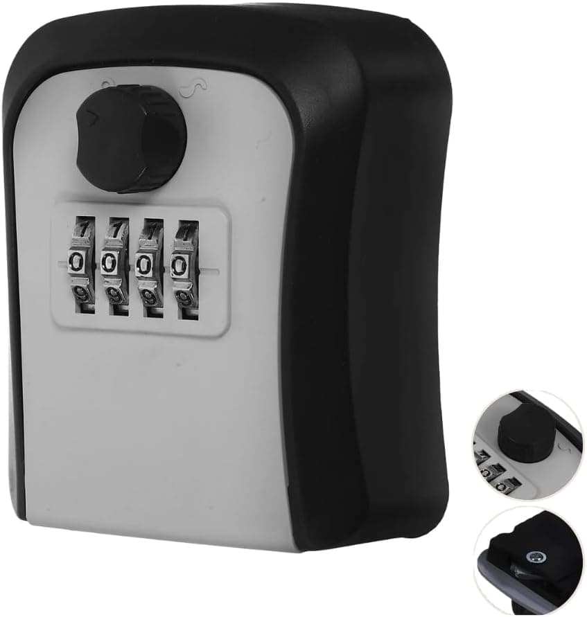 Caixa de Chaves com Senha | Cofre Porta Chaves de Parede com Cadeado de Combinação 4 Dígitos | Cofre Seguro para Casa, Escritório, Airbnb e Corretores de Imóveis