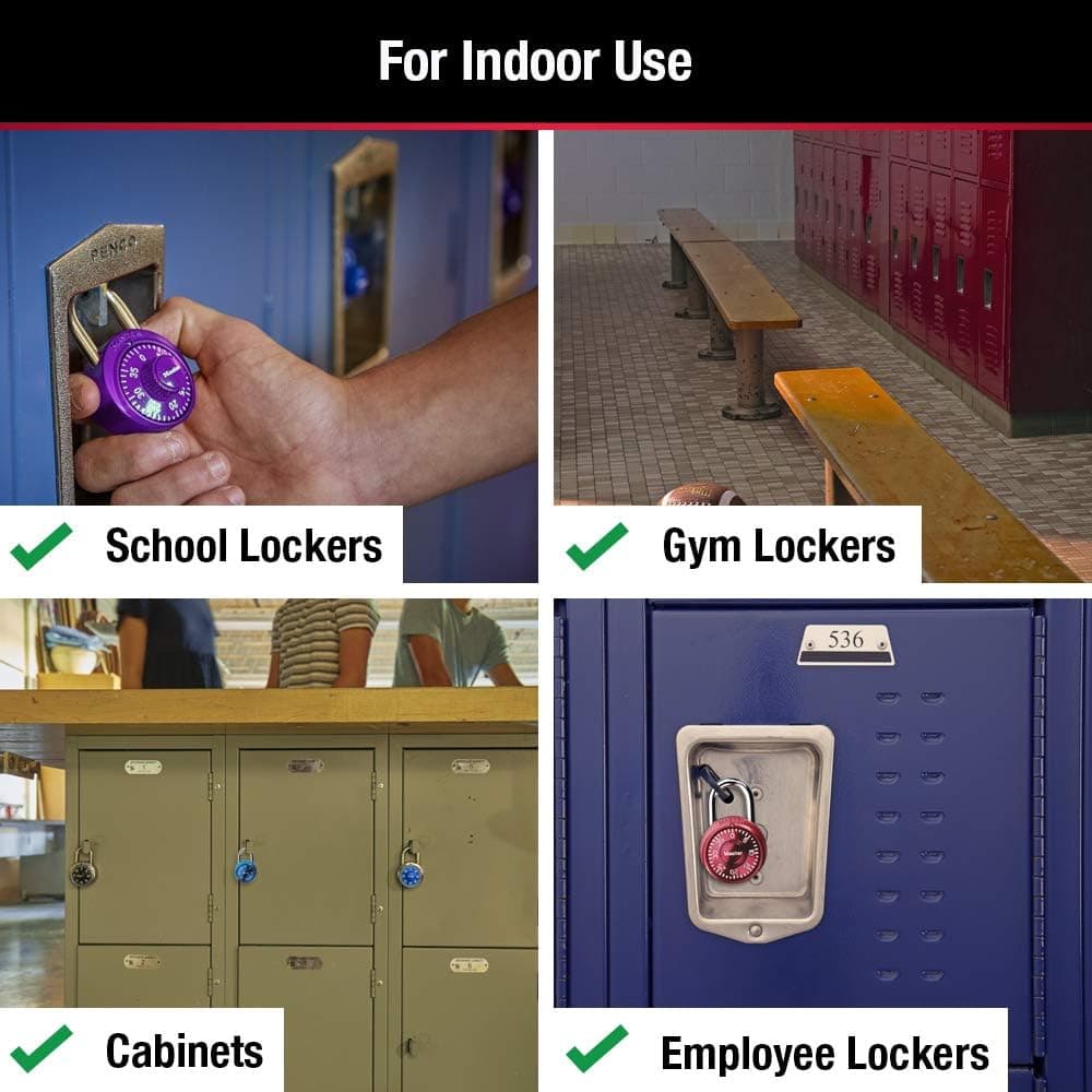 Master Lock 1533TRI Locker Lock Mini cadeado combinado, as cores podem variar, 3 unidades (pacote com 1) - Imagem 4