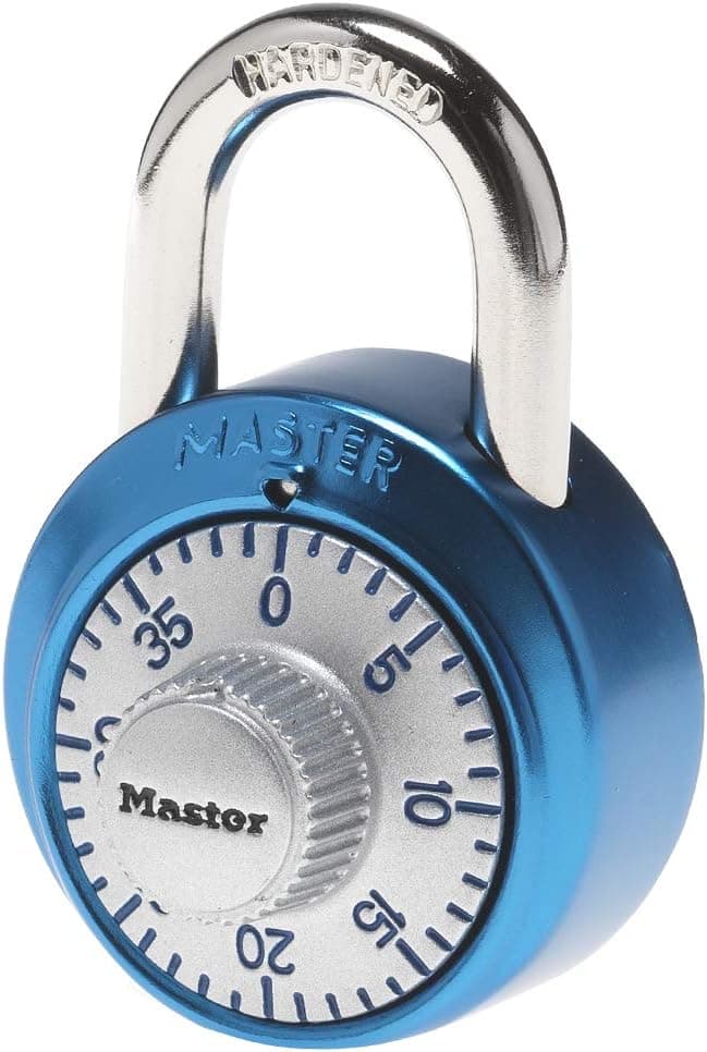 Master Lock 1561DAST Cadeado de combinação de locker, 1 pacote, as cores podem variar