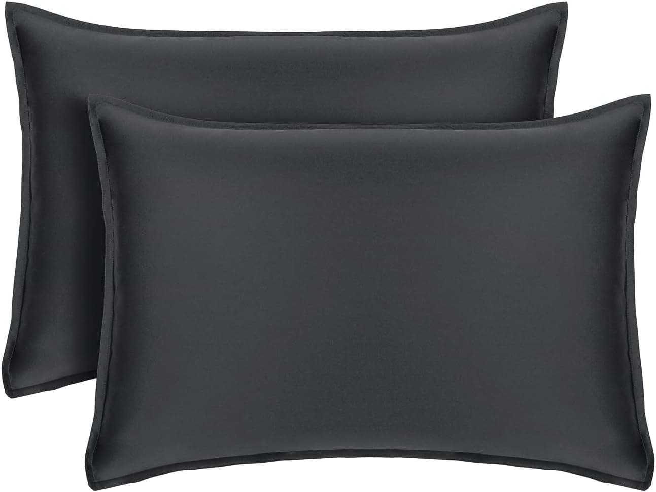 Tafts Conjunto de capa de edredom, tamanho king - conjunto de edredom 100% viscose - edredom 400 fios e 2 fronhas - 3 peças - sensação de seda, refrescante, antiestático (preto da meia-noite) - Imagem 4