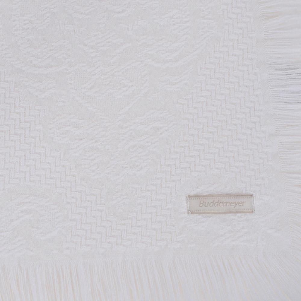 Buddemeyer Colcha King Medalhão 100% Algodão Branca - Imagem 4