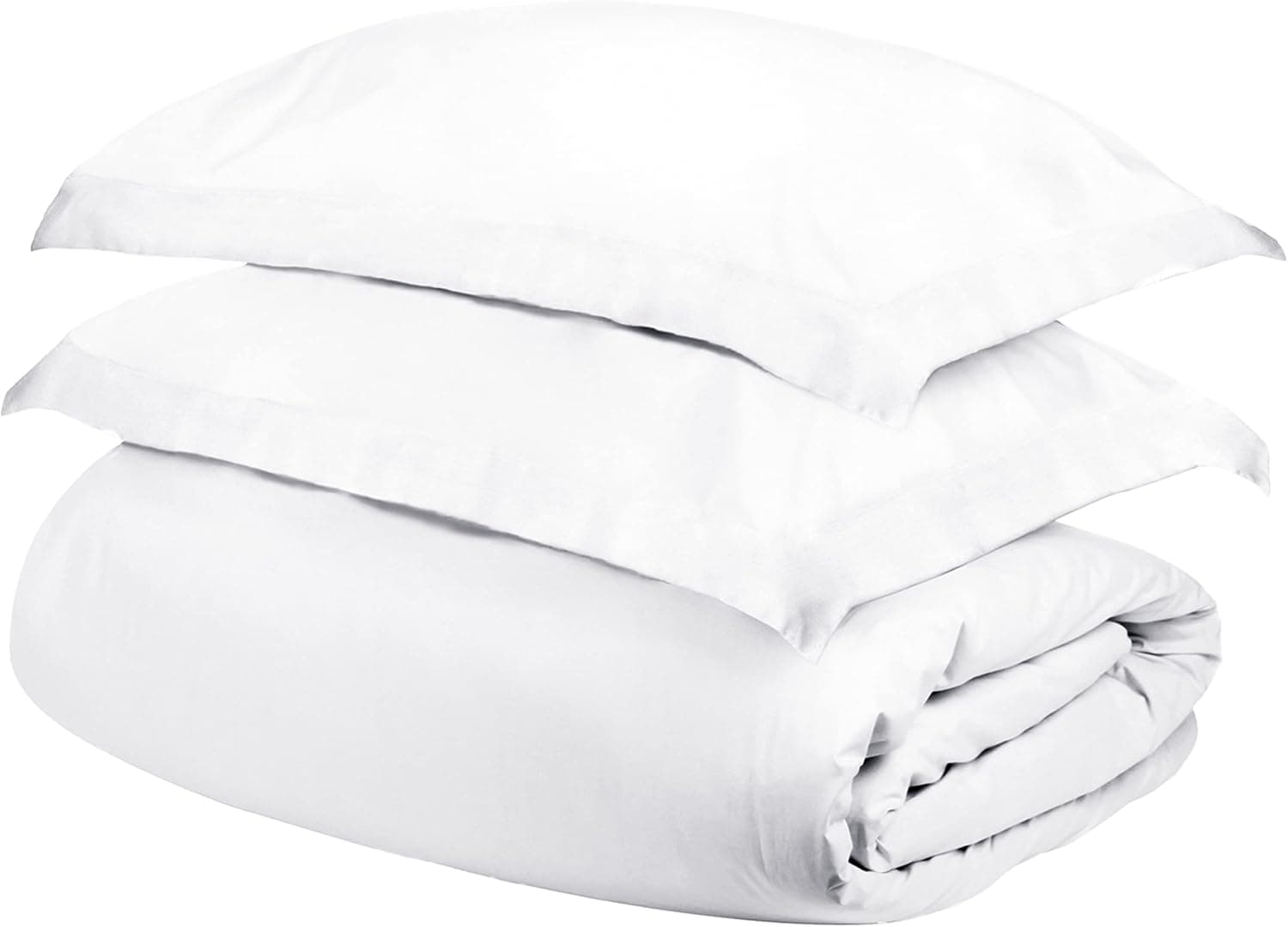 Conjunto de capa de edredom de 400 fios, algodão premium de fibra longa, King/Cal King, branco - Imagem 3