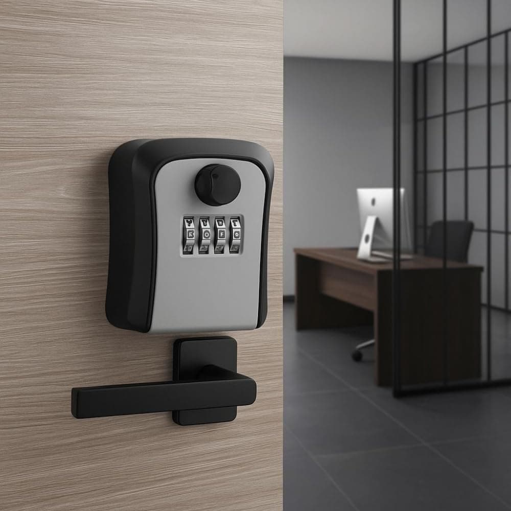 Caixa de Chaves com Senha | Cofre Porta Chaves de Parede com Cadeado de Combinação 4 Dígitos | Cofre Seguro para Casa, Escritório, Airbnb e Corretores de Imóveis - Imagem 3