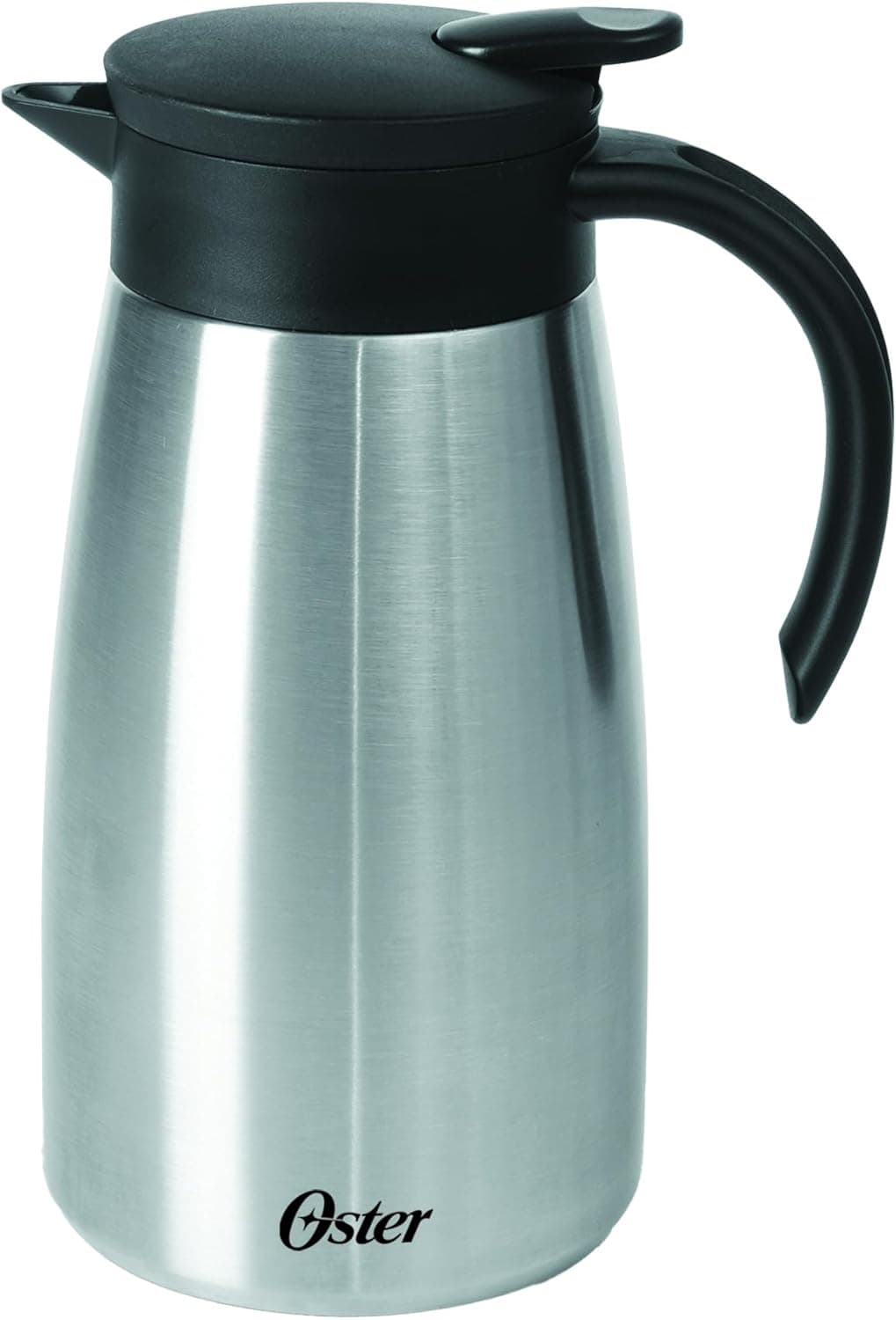 OSTER GARRAFA TÉRMICA EM AÇO INOX 1000ML CASSELBECK– CORPO E CÁPSULA EM AÇO INOXIDÁVEL E TAMPA COM ALÇA EM BAQUELITE