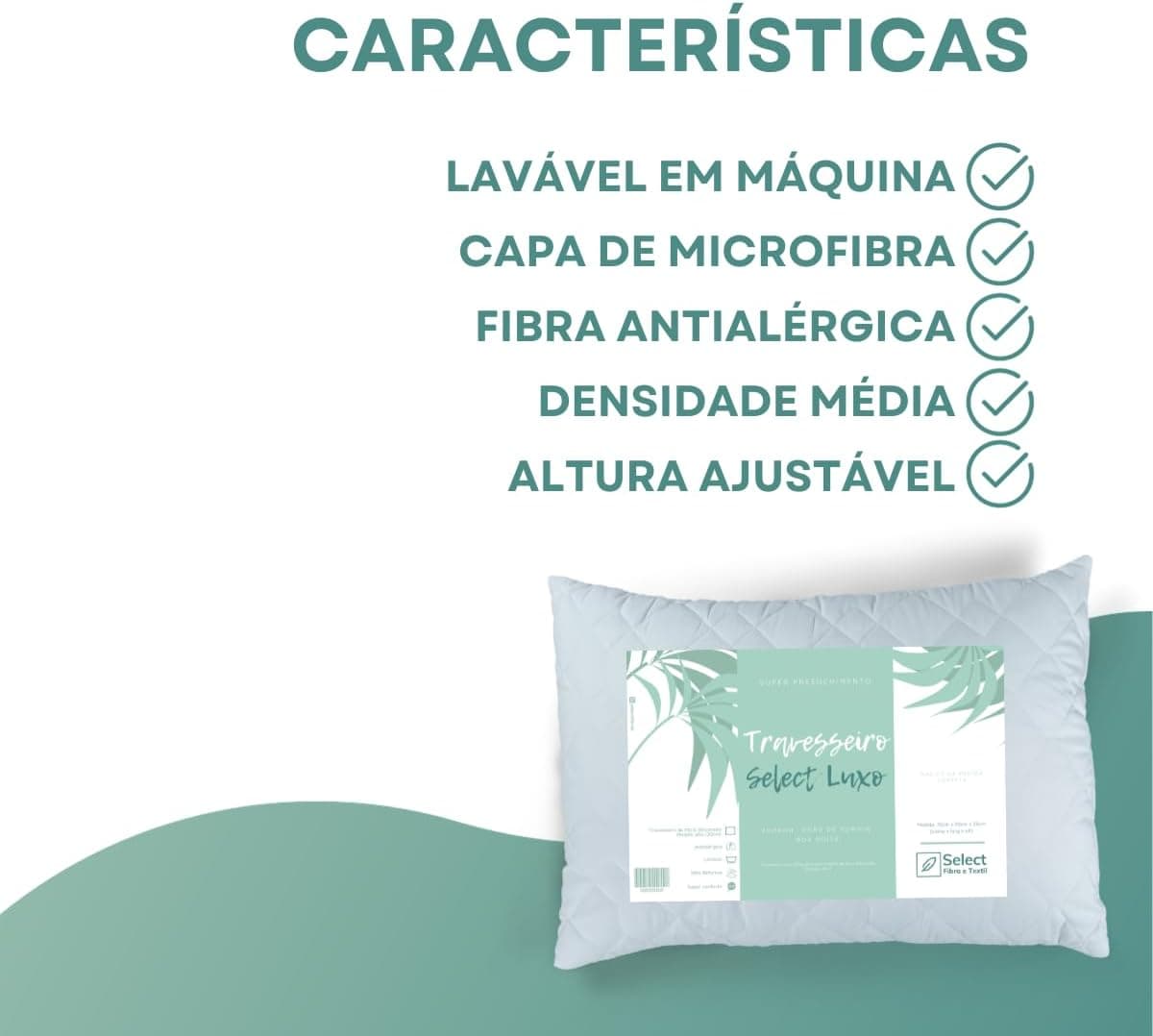 Kit 4 Travesseiros TRP Imports Select Luxo Fibras Importada E Antialérgica - Imagem 4