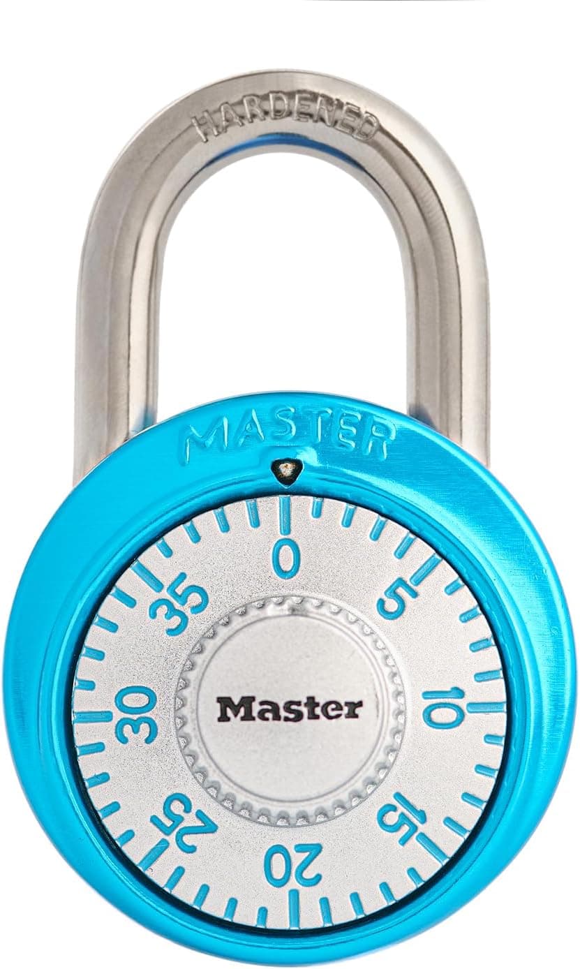 Master Lock 1561DLTBLU Locker Lock Cadeado combinado, 1 pacote, azul claro