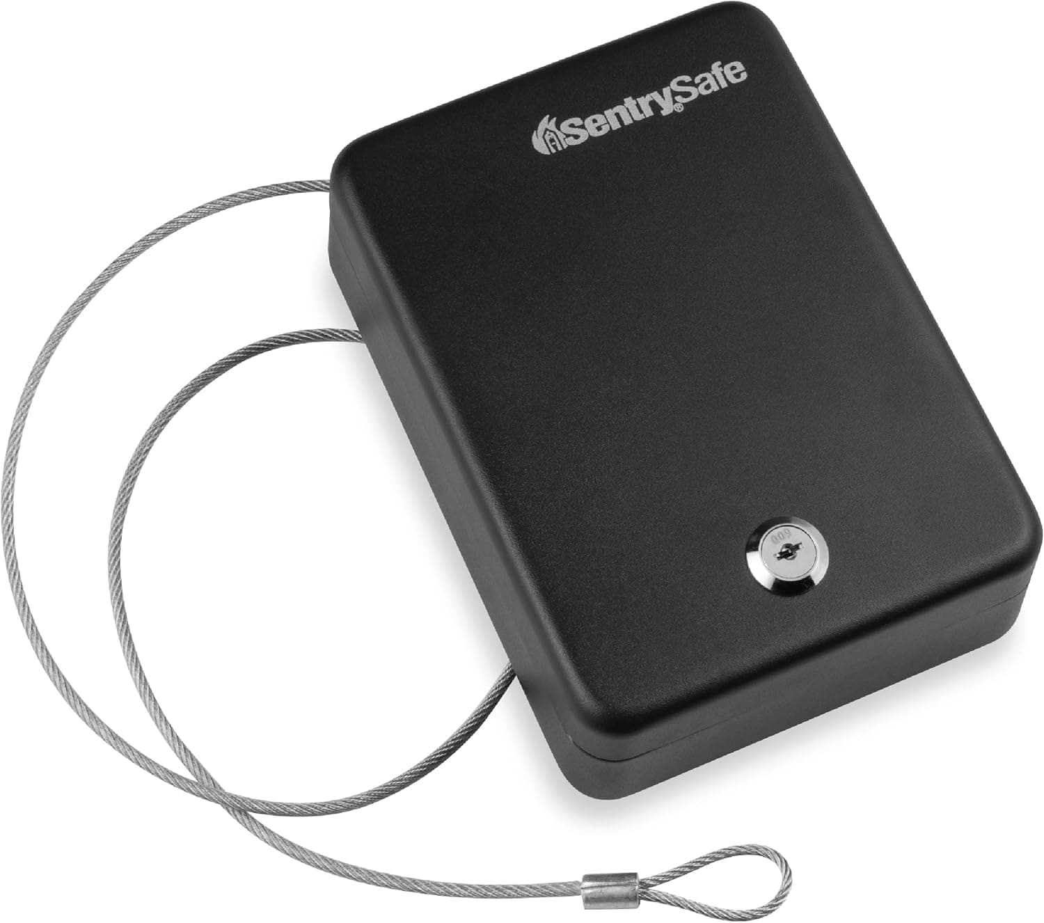 SentrySafe SAFEMini Safe é um cofre com fechadura com chave para escritório ou dormitório que protege dinheiro, passaportes ou outros objetos de valor pequenos, exterior: 2,6 A x 5,9 L x 20,3 cm,